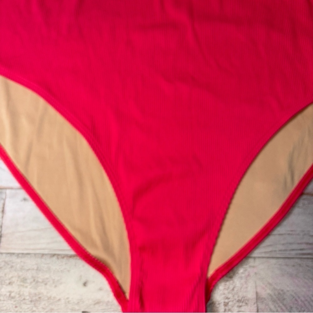 Old Navy Bikini BOTTOM 4XL Swimsuit Bathing Suit Pink Ribbed - Picture 3 of 13